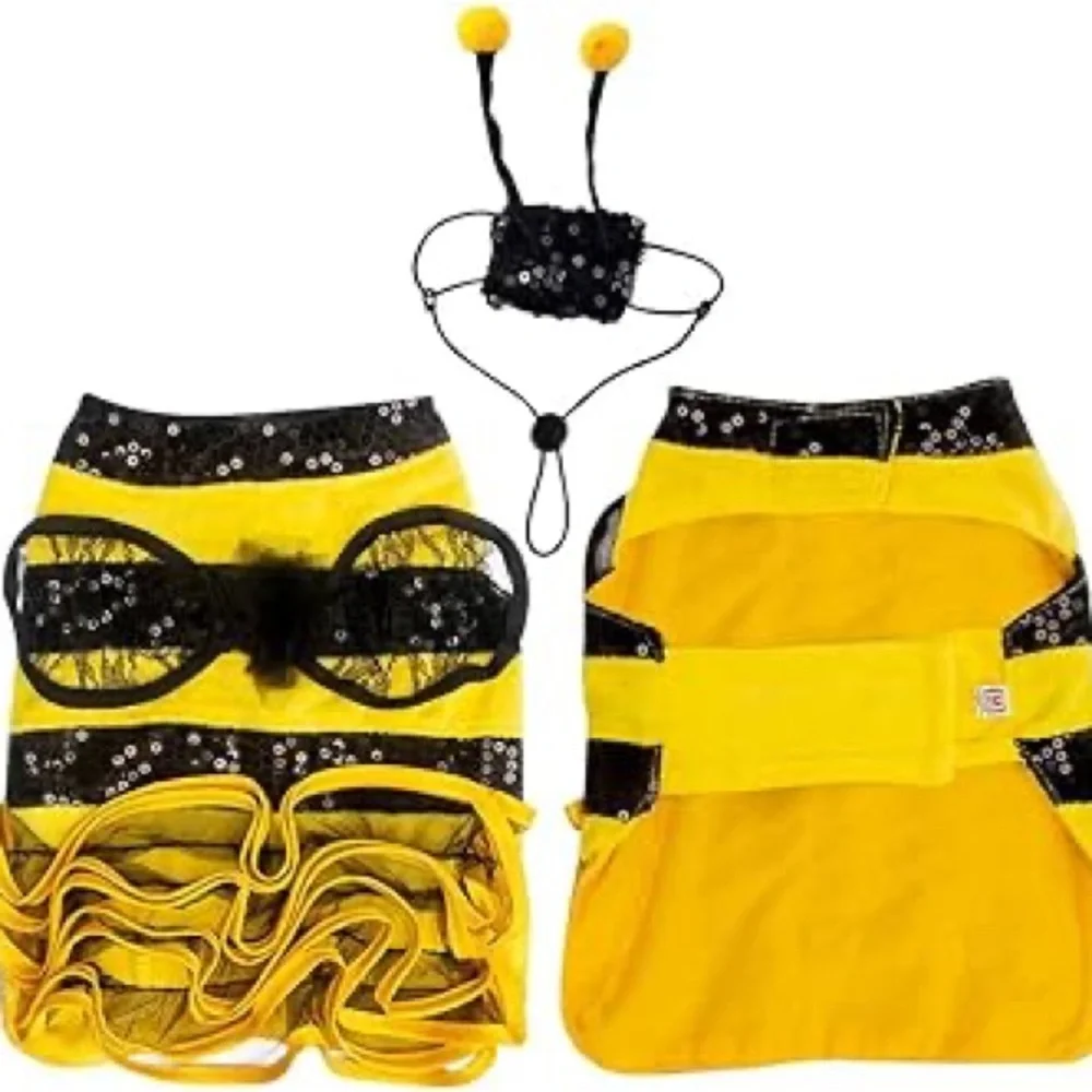 Dog Bee Costume Halloween Costumes for Dogs, Halloween size L nwot